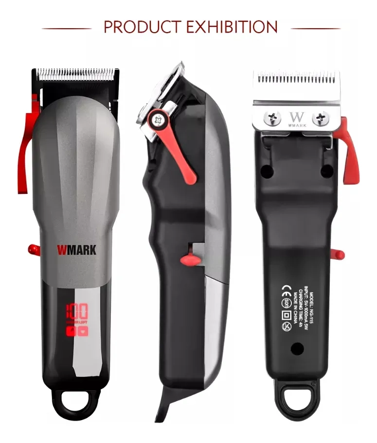 MAQUINA CORTA PELO PROFESIONAL WMARK NG-115 AFEITADORA GRIS - 4