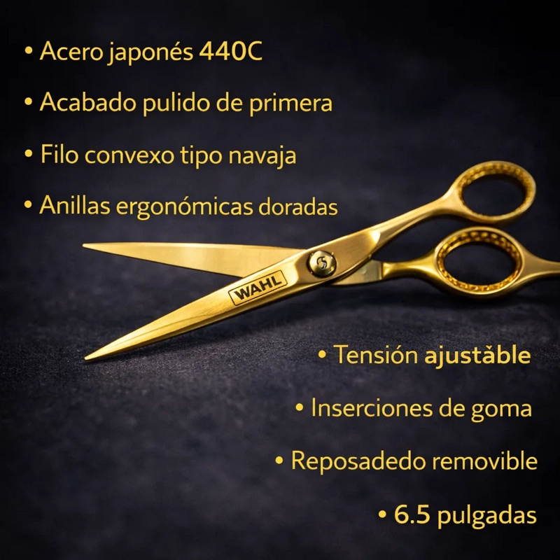 TIJERA PROFESIONAL 6.5 CORTE PELO SUAVE FILO NAVAJA WAHL - 4