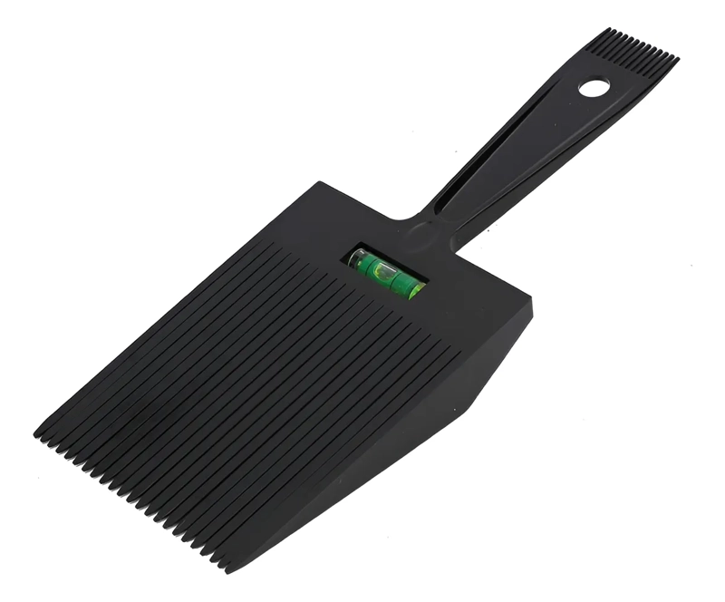 PEINE GUIA DE CORTE FLAT TOP BARBERIA CON NIVELADOR NEGRO - 1