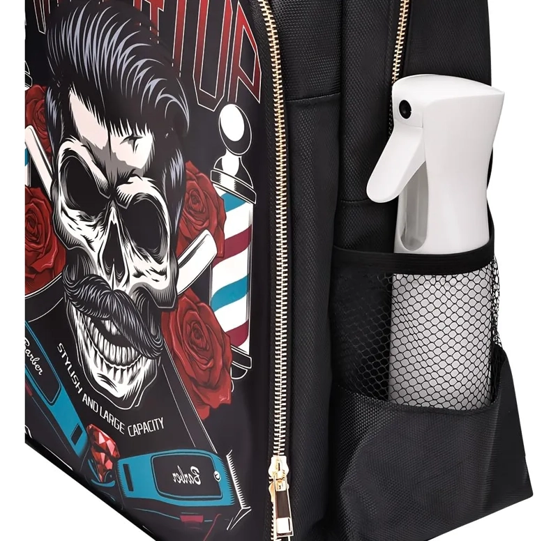 BOLSO MOCHILA BARBERO PROFESIONAL MAX CARE DISEÑO CALAVERA - 1