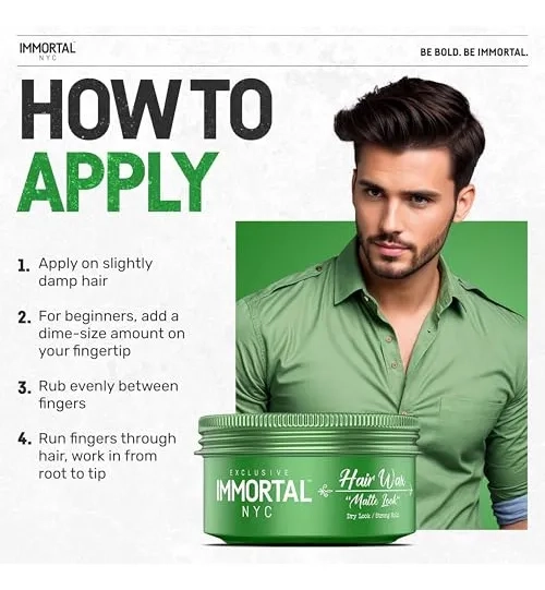 CERA FIJADORA CABELLO CERA MATE CABELLO IMMORTAL NYC 50ML VERDE - 3