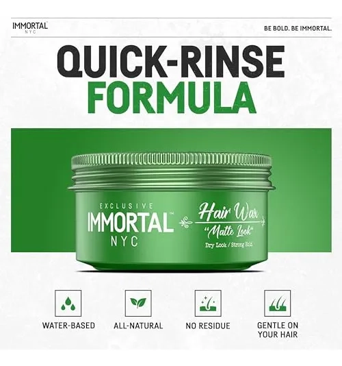 CERA FIJADORA CABELLO CERA MATE CABELLO IMMORTAL NYC 50ML VERDE - 4