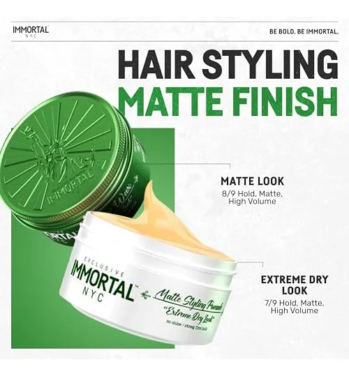 CERA FIJADORA CABELLO CERA MATE CABELLO IMMORTAL NYC 50ML VERDE - 5