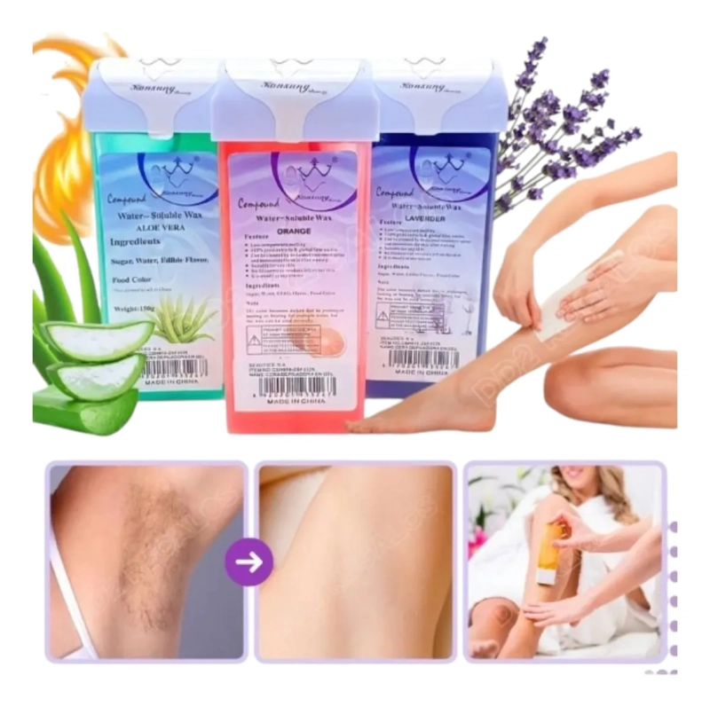 PACK DEPILATORIO CALENTADOR CERA +6 CARTUCHOS +100 BANDAS - 1