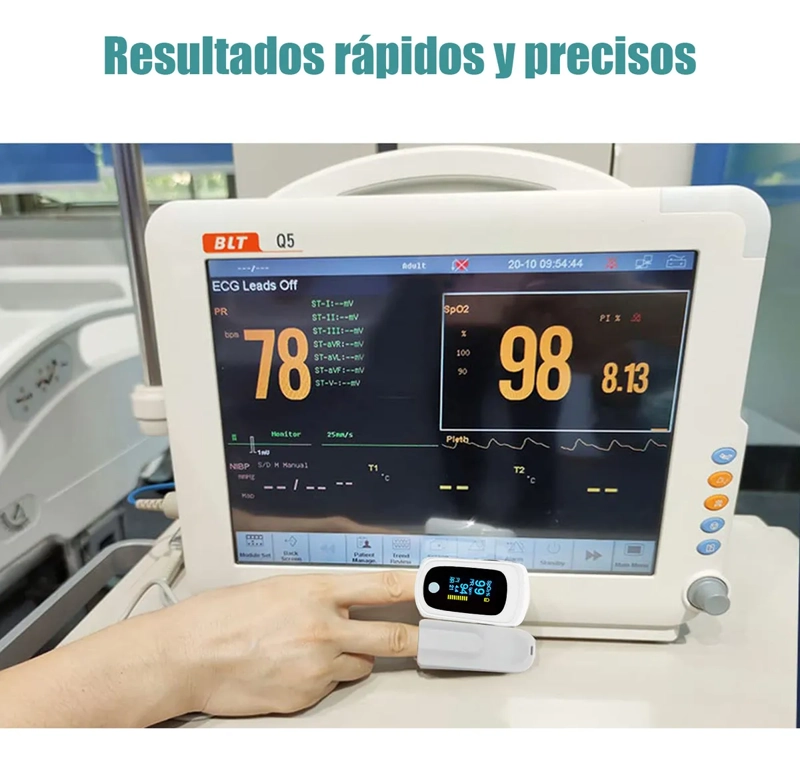 OXIMETRO DE PULSO PROFESIONAL DIGITAL SATUROMETRO DEDO 4EN1 - 4