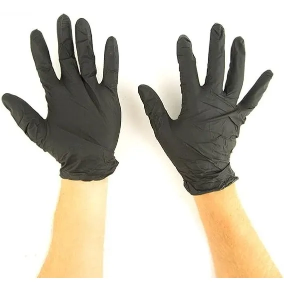 GUANTES DE NITRILO NEGRO 100U TALLA L - 1