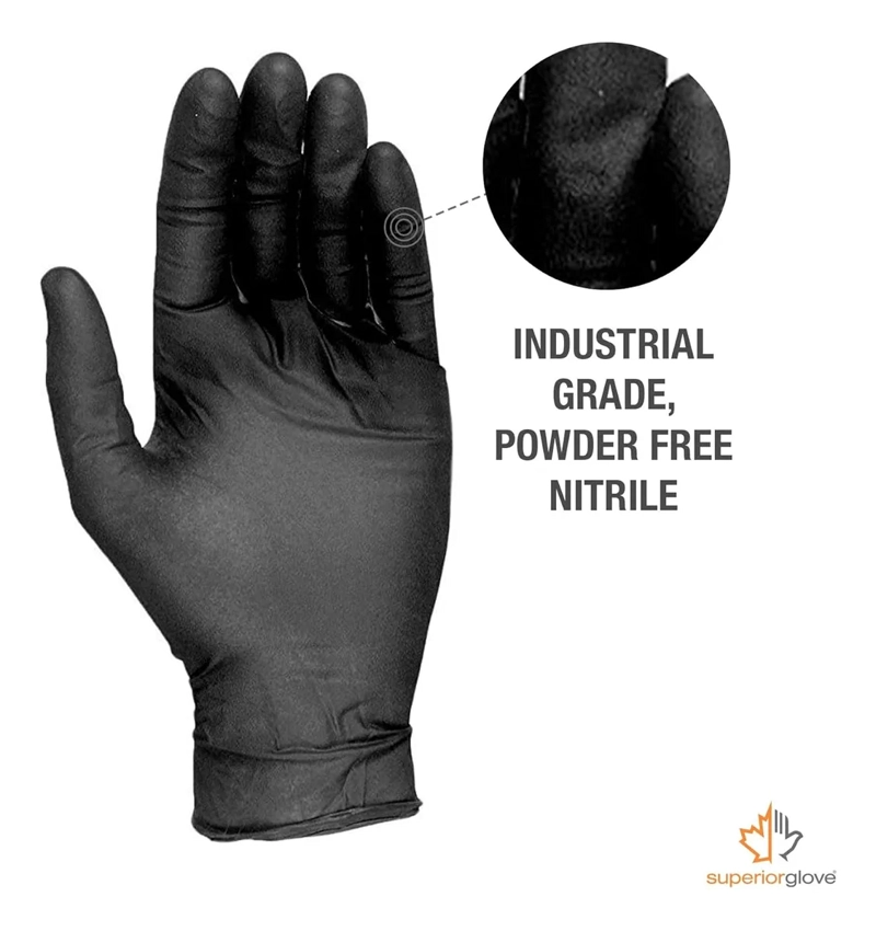 GUANTES DE NITRILO NEGRO 100U TALLA L - 3