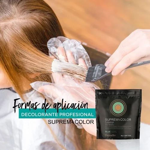 DECOLORANTE PROFESIONAL DE CABELLO SUPREMA COLOR AZUL 70G - 2