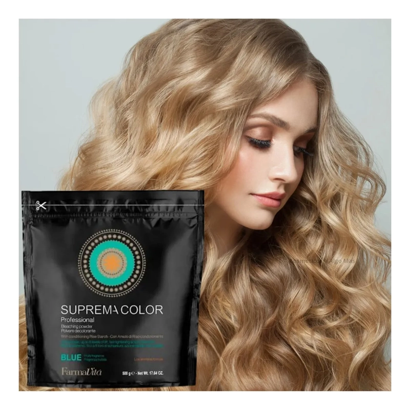 DECOLORANTE PROFESIONAL DE CABELLO SUPREMA COLOR AZUL 30G - 1