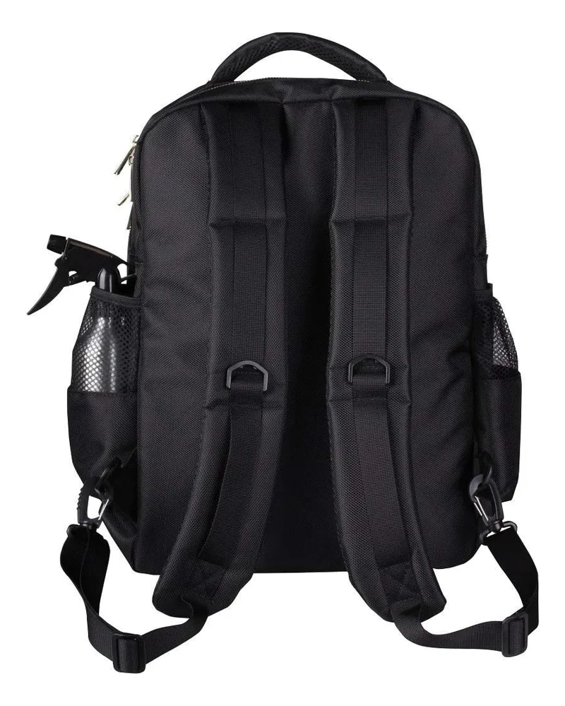 MOCHILA BOLSO MORRAL DE BARBERIA NEGRO PORTA MAQUINA TIJERA - 3