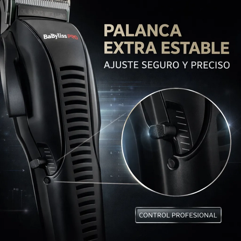 MAQUINA DE CORTE BABYLISS PRO POWERFX BLACK ALTA DURABILIDAD - 4