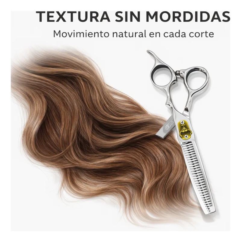 TIJERAS PROFESIONALES PELUQUERIA PACK CORTE+ESCULPIDORA 6.0 - 3