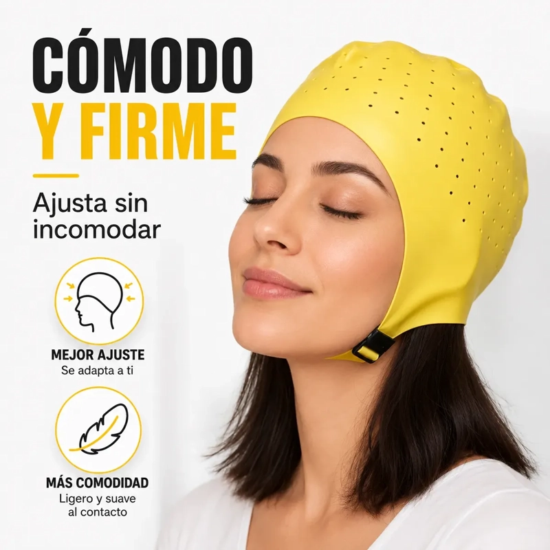 GORRO MECHAS PROFESIONAL SILICONA FLEXIBLE AJUSTABLE - 4