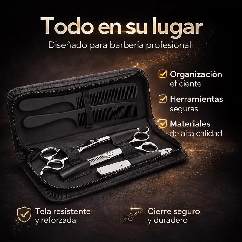 ESTUCHE PARA TIJERAS DE PELUQUERIA ORGANIZADOR CON CIERRE - 4