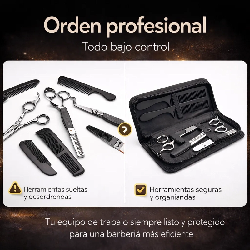 ESTUCHE PARA TIJERAS DE PELUQUERIA ORGANIZADOR CON CIERRE - 5