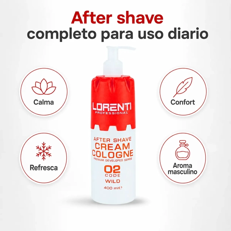 AFTER SHAVE LORENTI CALMA IRRITACION LORENTI WILD 400ML - 2