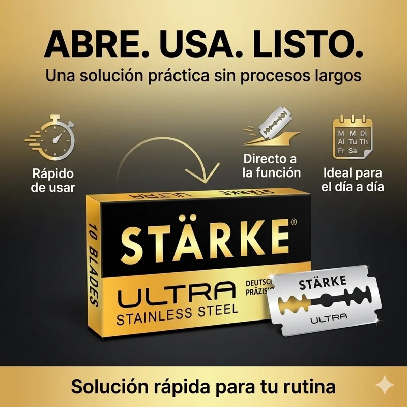 HOJILLAS DE AFEITAR STARKE ULTRA CUCHILLAS 100PCS NAVAJAS - 4