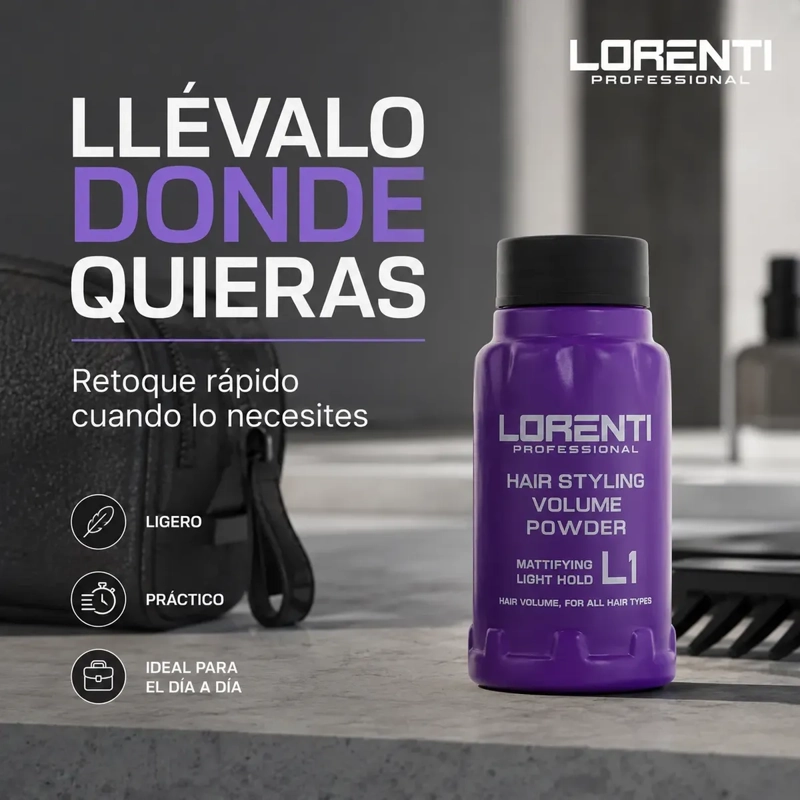 POLVO TEXTURIZADOR CABELLO LORENTI VOLUMEN FIJACION LIGERA - 6