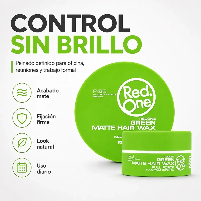 CERA CAPILAR RED ONE GREEN MATTE FIJACION FIRME 150ML - 1