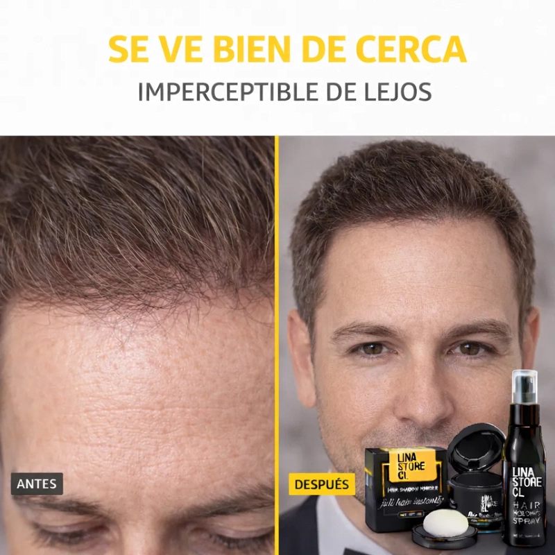 POLVO CAPILAR EFECTO CABELLO RAPIDO NEGRO+FIJADORA CAPILAR - 2