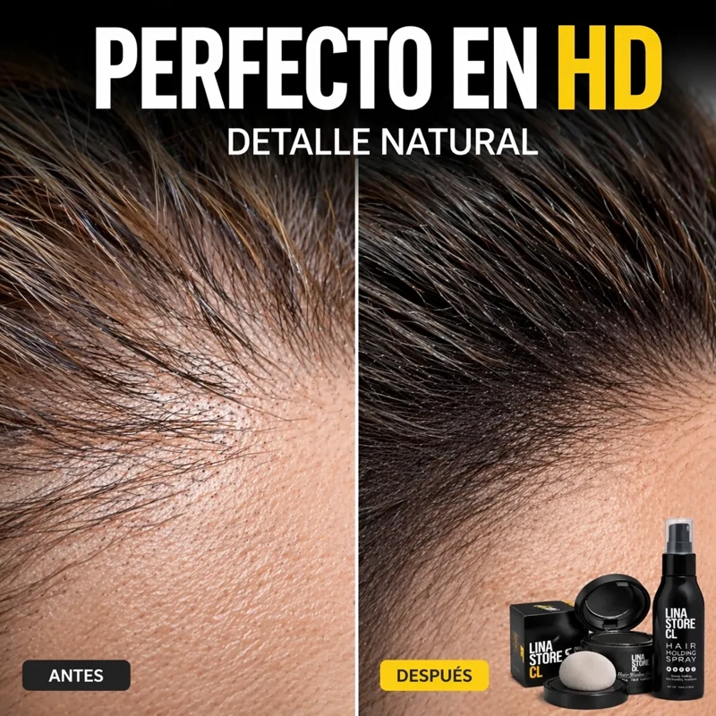 POLVO CAPILAR EFECTO CABELLO RAPIDO NEGRO+FIJADORA CAPILAR - 5