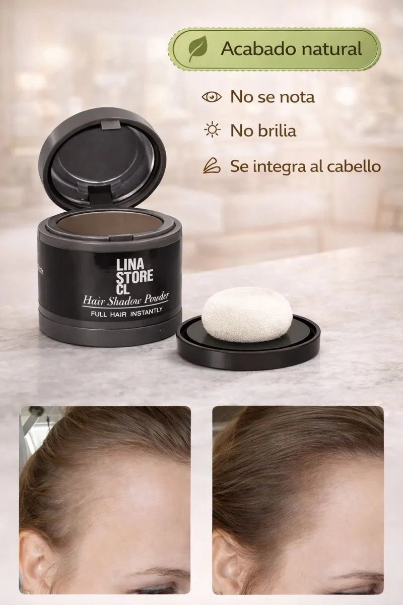 POLVO CAPILAR EFECTO CASTAÑO CABELLO + FIJADORA CAPILAR - 2