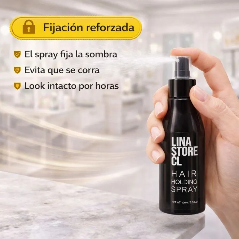 POLVO CAPILAR EFECTO CASTAÑO CABELLO + FIJADORA CAPILAR - 5