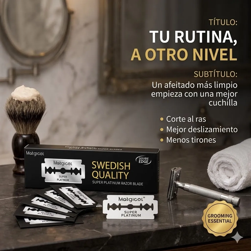 CUCHILLAS AFEITAR DOBLE FILO CORTE LIMPIO ACERO INOXIDABLE - 2