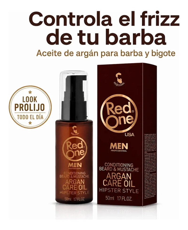 ACEITE PARA BARBA Y BIGOTE CONTROL FRIZZ ARGAN 50ML - 3