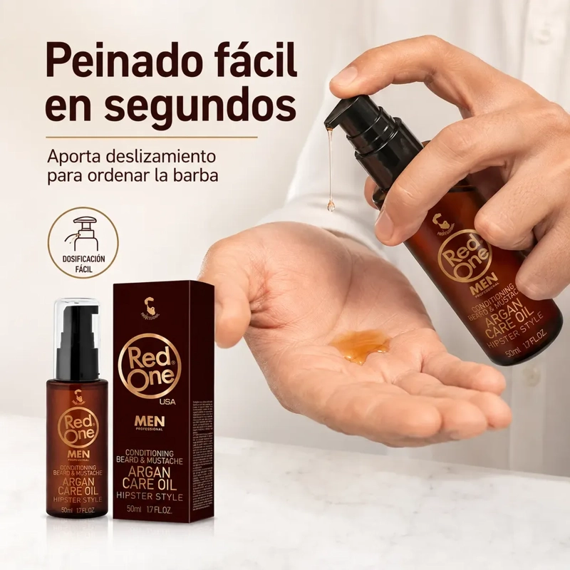 ACEITE PARA BARBA Y BIGOTE CONTROL FRIZZ ARGAN 50ML - 5