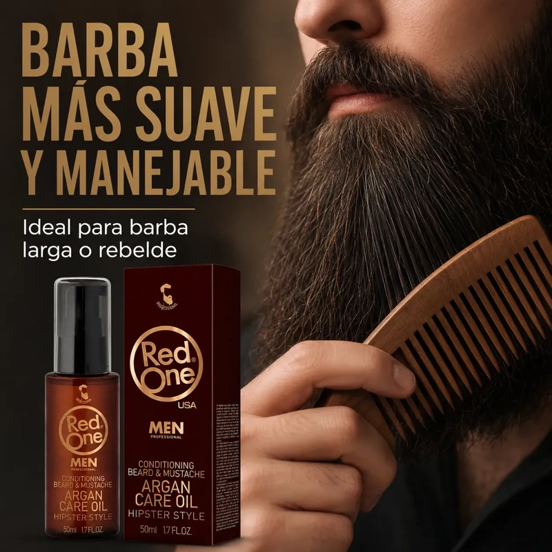 ACEITE PARA BARBA Y BIGOTE CONTROL FRIZZ ARGAN 50ML - 6