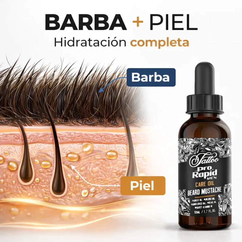 ACEITE BARBA HIDRATACION RAPIDA SIN GRASA PRO RAPID MEN 50M - 4