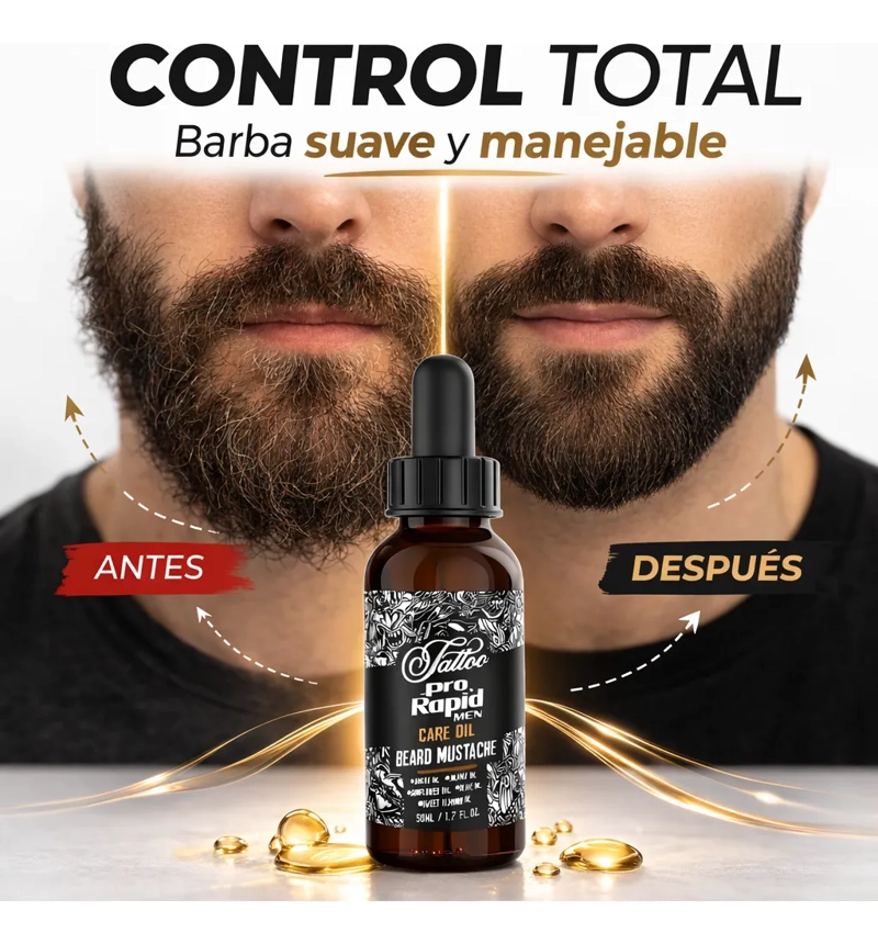 ACEITE BARBA HIDRATACION RAPIDA SIN GRASA PRO RAPID MEN 50M - 5