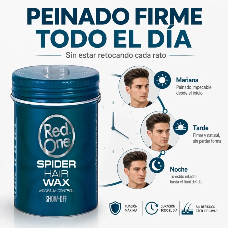 CERA FIJADOR PEINADO RED ONE MAXIMUM CONTROL LOOK 100ML - 4
