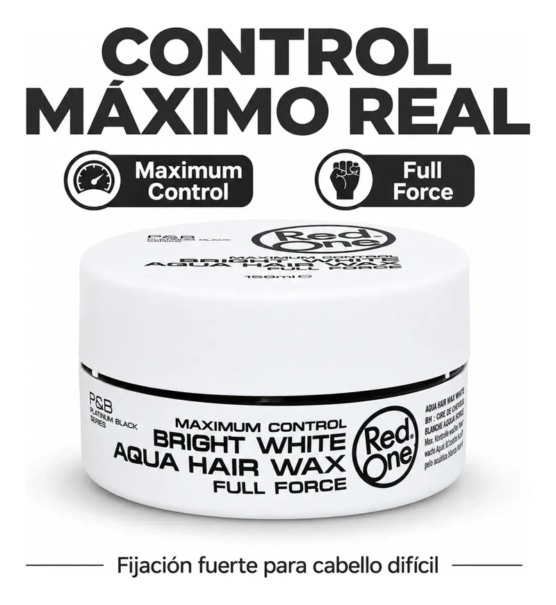 CERA CAPILAR RED ONE BRIGHT WHITE CONTROL FUERTE 150ML - 1
