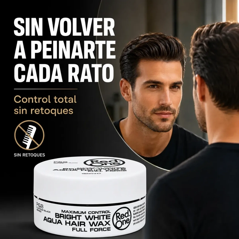 CERA CAPILAR RED ONE BRIGHT WHITE CONTROL FUERTE 150ML - 3