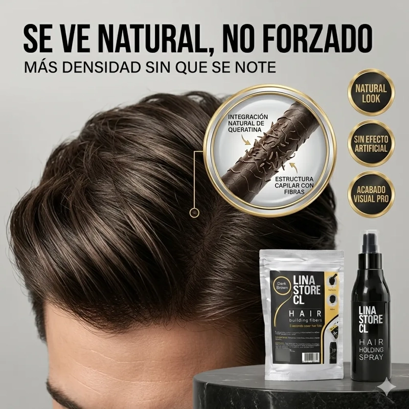 SOBRE RECARGA NEGRO FIBRA CAPILAR + FIJADOR LACA CABELLO - 1