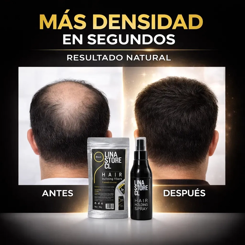 SOBRE RECARGA NEGRO FIBRA CAPILAR + FIJADOR LACA CABELLO - 5