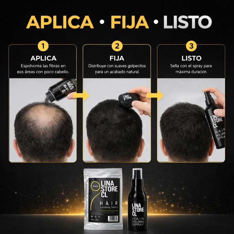 SOBRE RECARGA NEGRO FIBRA CAPILAR + FIJADOR LACA CABELLO - 6