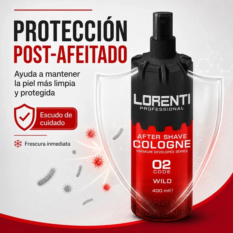 AFTER SHAVE COLONIA LORENTI PROTECCION POST AFEITADO 400ML - 1