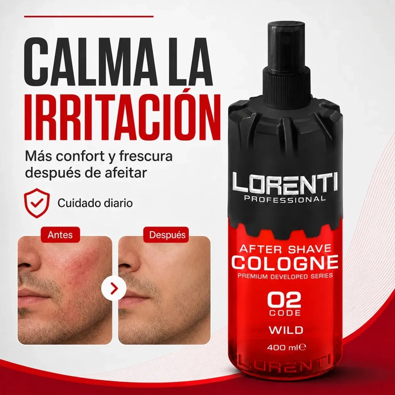 AFTER SHAVE COLONIA LORENTI PROTECCION POST AFEITADO 400ML - 3