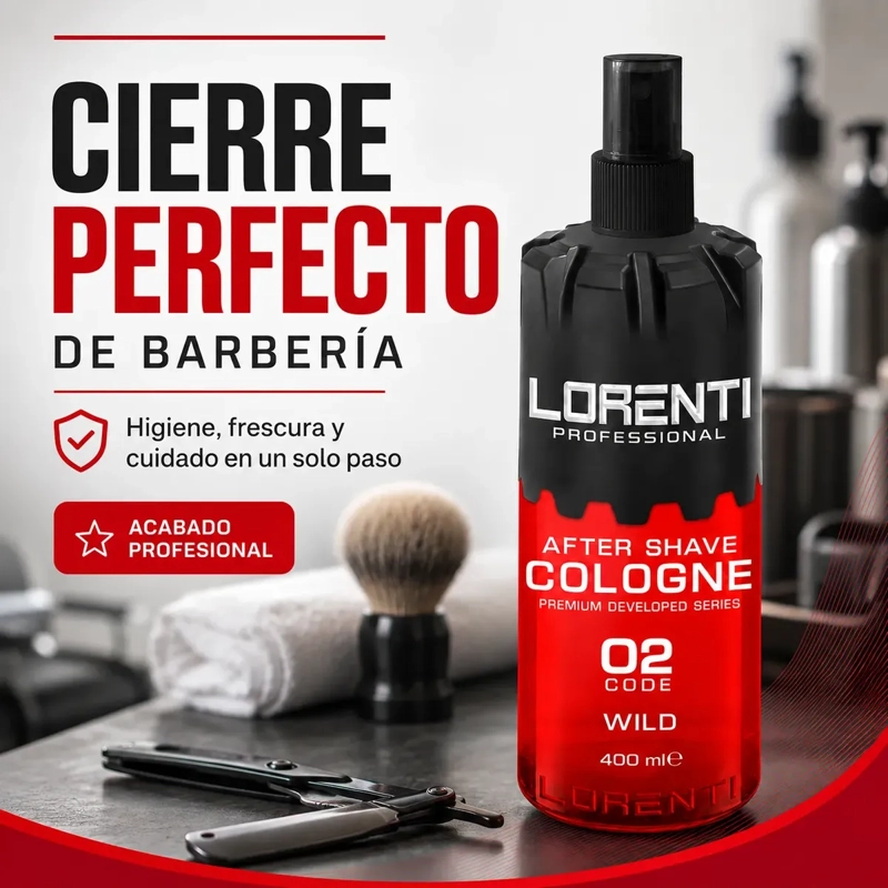 AFTER SHAVE COLONIA LORENTI PROTECCION POST AFEITADO 400ML - 4