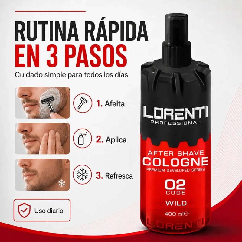 AFTER SHAVE COLONIA LORENTI PROTECCION POST AFEITADO 400ML - 5