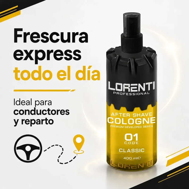 AFTER SHAVE SPRAY HOMBRE BARBA FRESCA LORENTI COLONIA 400 ML - 3