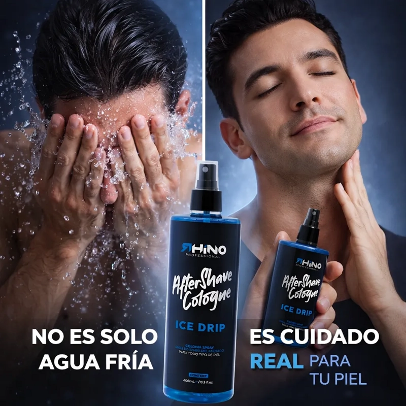 AFTER SHAVE HOMBRE HIDRATA REFRESCA FRAGANCIA ICE DRIP 400ML - 2