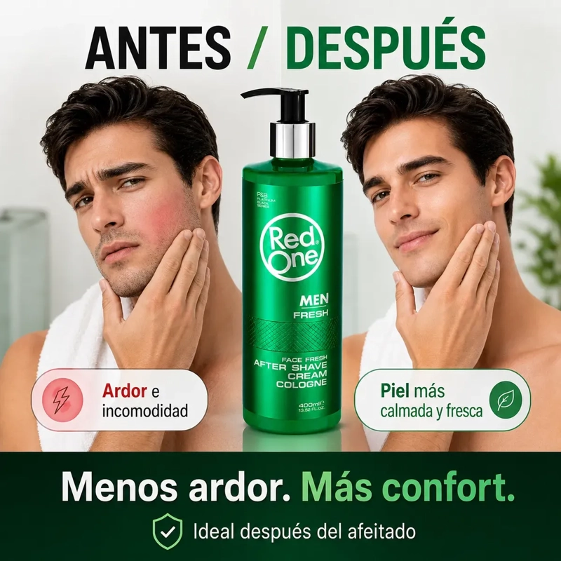 AFTER SHAVE HOMBRE CREMA COLOGNE REFRESCANTE 400ML - 4
