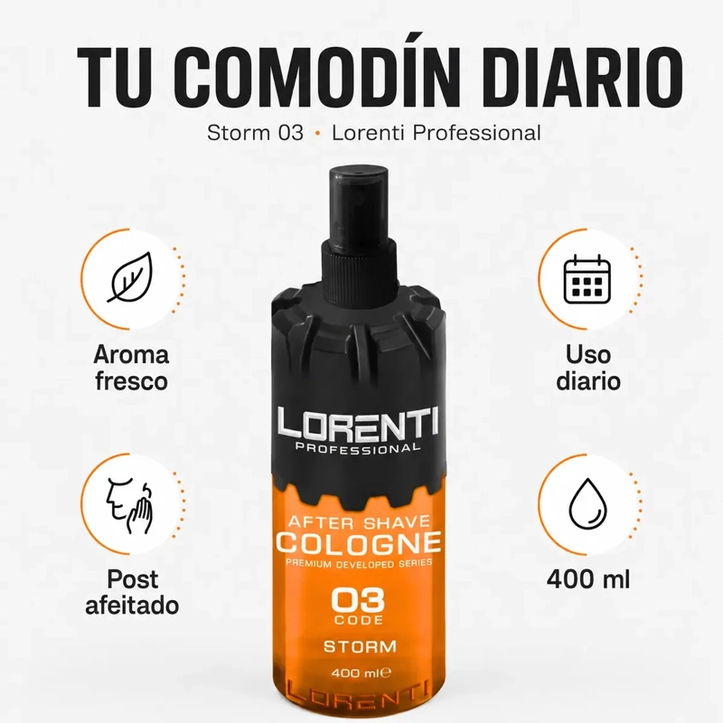 AFTER SHAVE LORENTI PROFESSIONAL COLONIA STORM 03 400ML - 2