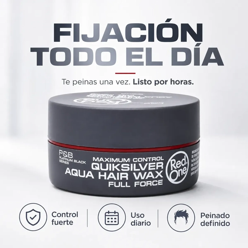 CERA CAPILAR FIJADORA RED ONE FULL FORCE PLATEADA 150ML - 3