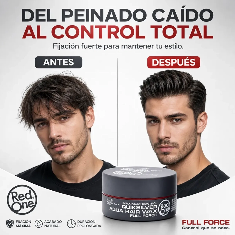 CERA CAPILAR FIJADORA RED ONE FULL FORCE PLATEADA 150ML - 5