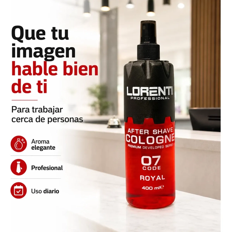AFTER SHAVE LORENTI SPRAY ROYAL 07 AROMA SOFISTICADO 400 ML - 3